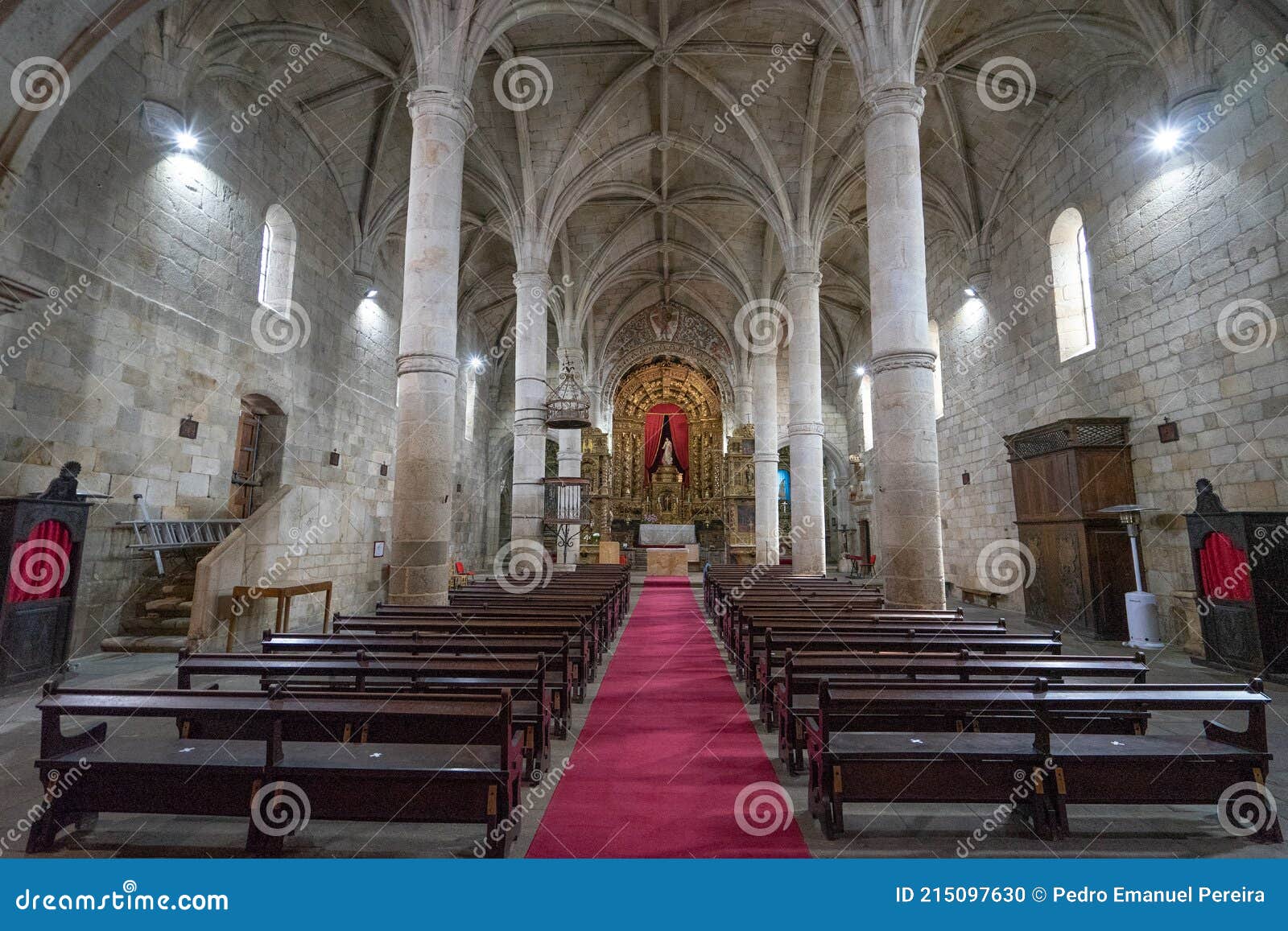 interior of the parish church of the locality of freixo de espada ÃÂ  cinta.  portugal